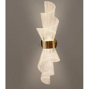 Imagem de Luminária Parede Arandela Dourada Led,3 Cores em 1 Arandela Interna para sala de estar, quarto, banheiro(branco)