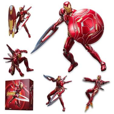 Imagem de Boneco de ação LonullyMege Ironman MK50 18cm com acessórios