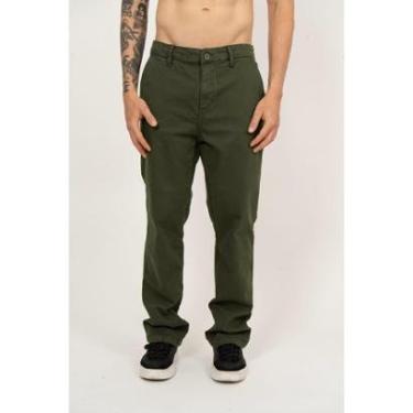 Imagem de Calca RVCA The Weekend Hide Chino Verde Militar -Verde Militar-38-Masculino