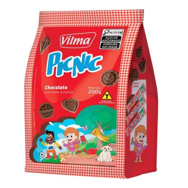 Imagem de Biscoito Vilma PicNic Sabor Chocolate 200g