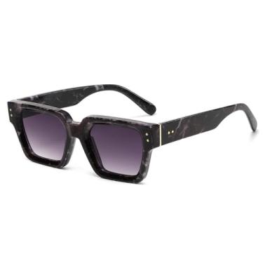 Imagem de Óculos de Sol Feminino Candy Colors Rivets com Lentes Degradê e Proteção UV400 para Esportes ao Ar Livre, Corrida e Ciclismo, Cor Cinza Floral