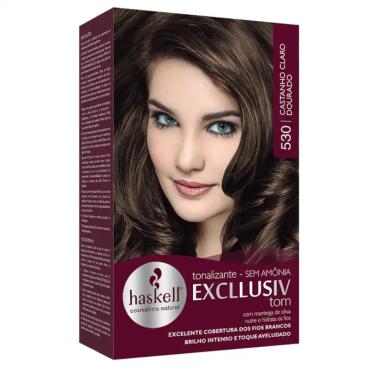 Imagem de Tonalizante Haskell Excllusiv Tom 530 Castanho Claro Dourado