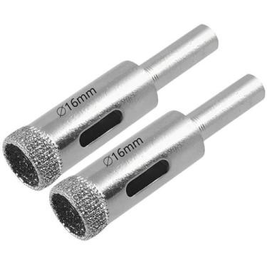 Imagem de Serra Copo Diamantada 16Mm Porcelanato Vidro Mármore 02 Un - Fertak