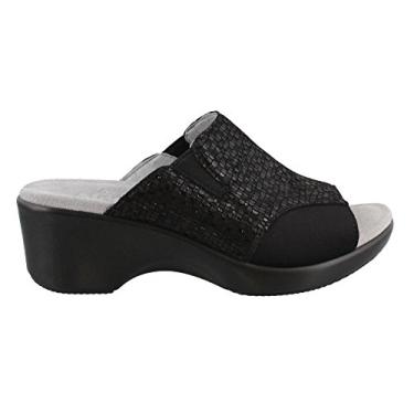 Imagem de Sandália feminina Alegria "Ryli" salto anabela deslizante, Preto, 6