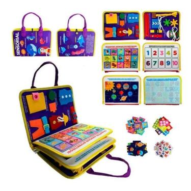 Imagem de Livro Educativo Montessori: Meu Livrinho Sensorial Maleta Educativa - Fundo Do Mar