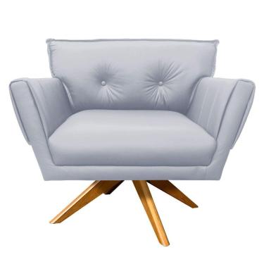 Imagem de Poltrona Giratória Anitta Corino Cinza