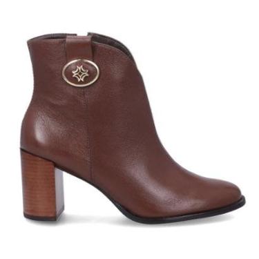 Imagem de Bota Cano Curto Couro Luz da Lua - 80470002-Feminino