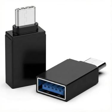 Imagem de Adaptador OTG USB-C para USB 3.0, Conversor Type-C Macho para USB Fêmea, Compatível com Smartphone, Teclado, Mouse, Câmera, Game Console, Preto