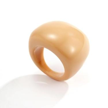 Imagem de Conjunto de anéis empilháveis de resina ousada para mulheres, joias de junta grossa, acessórios de declaração de moda duráveis 2025 presentes de natal presentes de amizade para mulheres dia dos