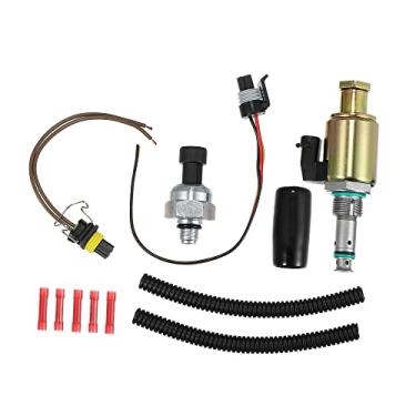 Imagem de ACROPIX Regulador de pressão de injeção de combustível 7.3L e sensor ICP adequado para Ford F250 com conectores de crimpagem termorretráteis de chicote Pigtail - Pacote com 2 pretos