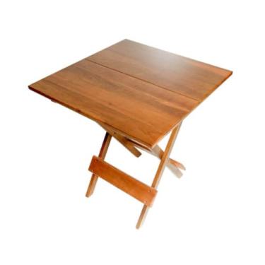 Imagem de Mesa Dobrável 70x70 Madeira Restaurante Bar(Mel)