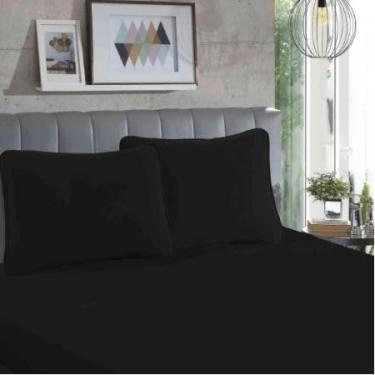 Imagem de Lençol Queen com Elastico Malha SBX Preto