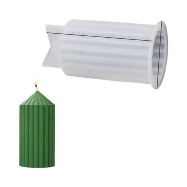 Imagem de Molde De Silicone Para Vela Cilíndrica DIY Sabonete Aromaterapia Resin