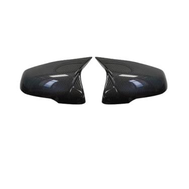 Imagem de Compatível com BMW X1 F48 X2 F39 Z4 G29 2GT F45 F46 F52 F40 Toyota Supra 2pcs preto brilhante asa lateral modificada tampa do espelho retrovisor(Carbon Grain Black)