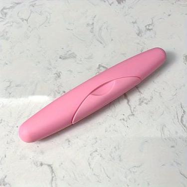 Imagem de Uma única capa de escova de dentes portátil à prova de poeira, feita de plástico, projetada para uso diário e em viagens, adequada para armazenamento de banheiro e um ótimo presente para