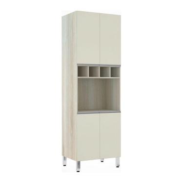 Imagem de Paneleiro 70Cm Nicho Microondas E 1 Nicho Lis Legno Crema C/