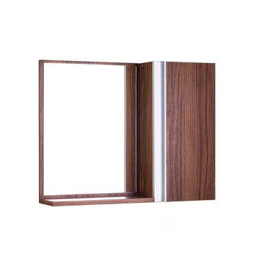 Imagem de Espelho para Banheiro com Armário Nogal Barra Vertical