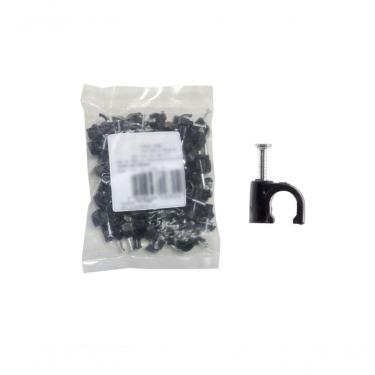 Imagem de Fixa Fio P/Cabo C/Prego Aco Pr 07Mm 100 Pcs