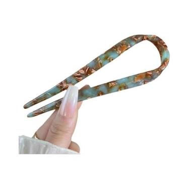 Imagem de Presilhas De Cabelo Em Acetato Acrílico Em Formato De U Para Mulheres 