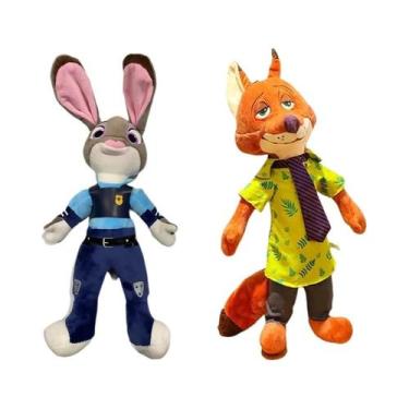 Imagem de Brinquedo De Pelúcia Zootopia, Raposa Nick Wilde E Coelho Judy Hopps, 