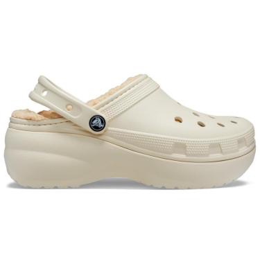 Imagem de Sandália crocs classic plataform lined clog bone-Feminino