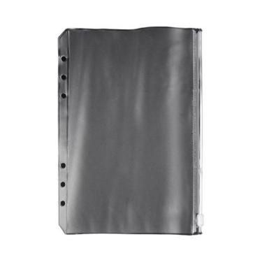 Imagem de Pasta Organizadora Transparente A5 Com 6 Furos E Alça Para Scrapbook, 