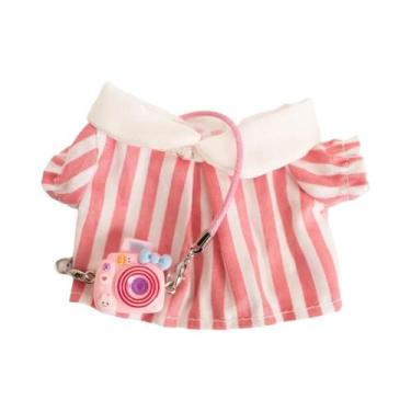 Imagem de Casaco De Pelúcia Colorido Xadrez Labubu Para Bebês, 17cm, Design Chic