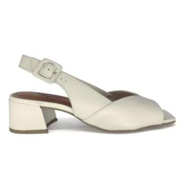 Imagem de Sandália Bottero Salto Grosso Baixo Couro com Fivela 374004-Feminino