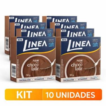 Imagem de Kit 10 Pó para Pudim De Chocolate Linea 25g