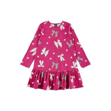 Imagem de Vestido Cotton Laços Corações Bee Loop, Rosa