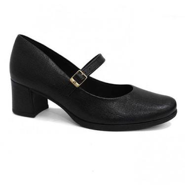 Imagem de Sapato Boneca Mary Jane Salto Grosso Piccadilly 654063 Feminino, Preto
