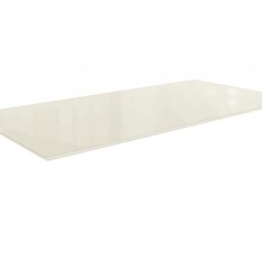 Imagem de Tampo para Mesa de Jantar 2000x1000 de Madeira com Vidro Branco/Off Wh