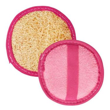 Imagem de Bucha Vegetal Facial Ricca Redonda Rosa Cód.3425 - BELLIZ COMPANY