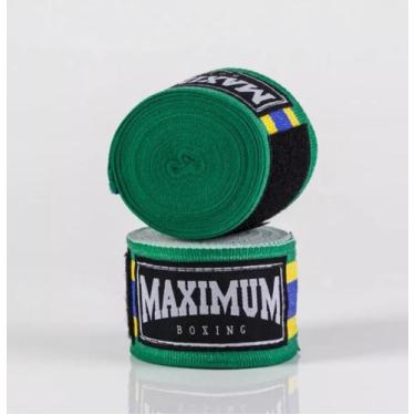 Imagem de Par Bandagem Maximum Muay Thai 3 Metros Boxe Kickboxing COLORS, Verdeb
