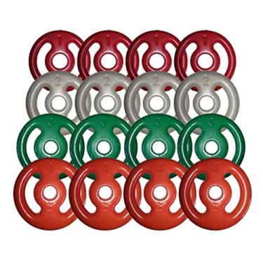 Imagem de Kit Anilhas Emborrachadas 40 kg