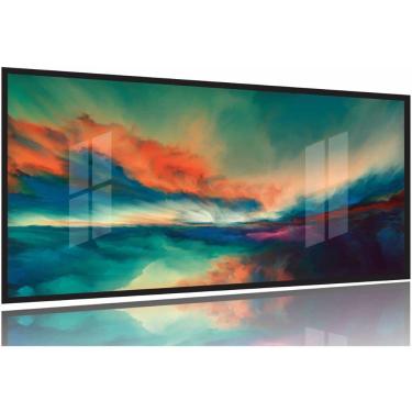 Imagem de Quadro Decorativo Paisagem 120x30 sala quarto130x60 Moldura Preta 2x2