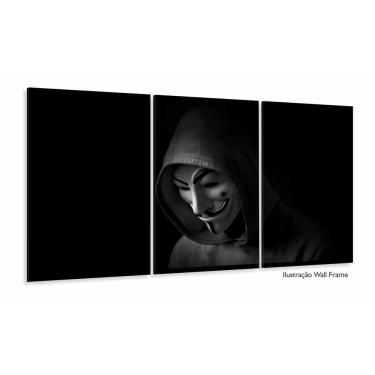 Imagem de Quadro Decorativo - Anonymous - Tela Em Tecido 3 peças 120x6