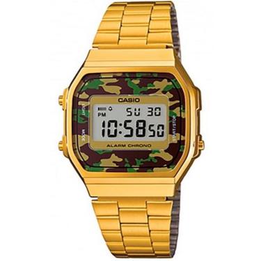 Imagem de Relógio casio vintage feminino digital militar A168WEGC-3DF