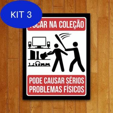 Imagem de Kit 3 Placa Decorativa - Coleção Gamer - Legiao Nerd