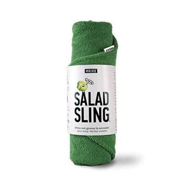 Imagem de Toalha de secagem de alface Sling da Mirloco, com forro à prova d'água, ótima alternativa aos spinners de salada