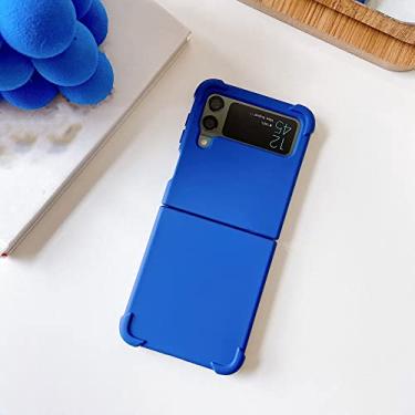 Imagem de Air-Bag Silicone Fold Case para Samsung Galaxy Z Filp 4 3 5G Capa Protetora Leve Protetora do Telefone Soft Bumper, Azul Escuro, para Galaxy Z Flip 3