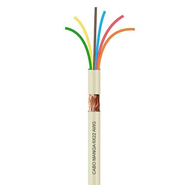 Imagem de Cabo Manga 6x22 AWG - com Blindagem Bege - 50 Metros