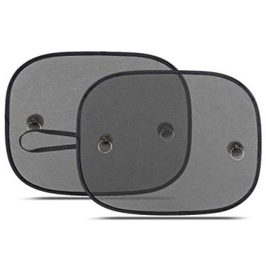 Imagem de Relarr Sombra de carro para tela interior de janela bloqueio solar de malha de camada dupla, protege o bebê da luz solar, raios UV (2 peças)