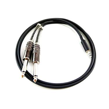 Imagem de Cabo de Áudio Profissional P2 Estéreo P10 Macho Duplo L R Blindado 8 Metros * Novidade