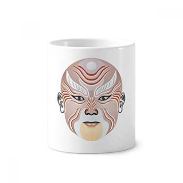 Imagem de Peking Cabeça de Ópera colorida Weishuihe suporte para caneta de escova de dentes Caneca de cerâmica com suporte para lápis