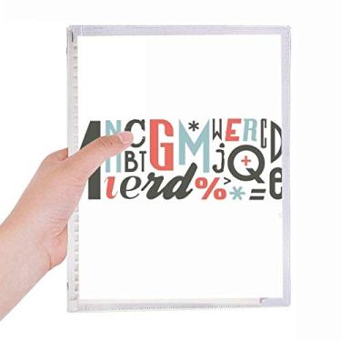 Imagem de Caderno de anotações elegantes com citação de alfabetos e folhas soltas para diário recarregável