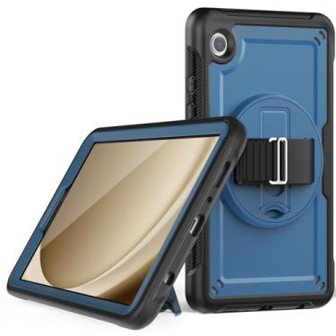 Imagem de Tampa do caso da tabuleta Capa para Samsung Galaxy Tab A9 8,7 polegadas 2023 (SM-X110/X115/X117), para crianças, capa resistente à prova de choque com protetor de tela/suporte ajustável, alça de mão/o