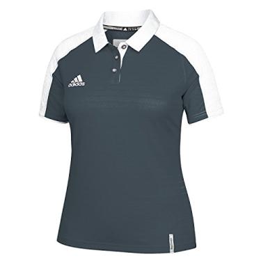 Imagem de Adidas Camisa polo feminina universit ria moderna, Onix-branco, Medium