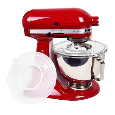 Imagem de KitchenAid 4,5 a 5 litros com cabeça inclinada, tampas para tigela com janela de despejo extra, tampa segura para lava-louças para evitar derramamentos (pacote com 1)