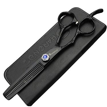 Imagem de Conjunto de tesouras de cabeleireiro profissional de cabeleireiro, canhoto, 15 cm, qualidade 440 C